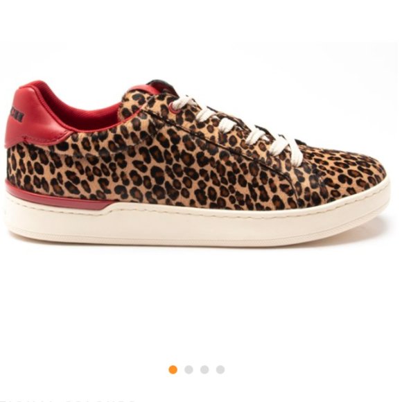Coach Lowline Calf Hair Leopard print sneakers 7.5! - Picture 9 of 12